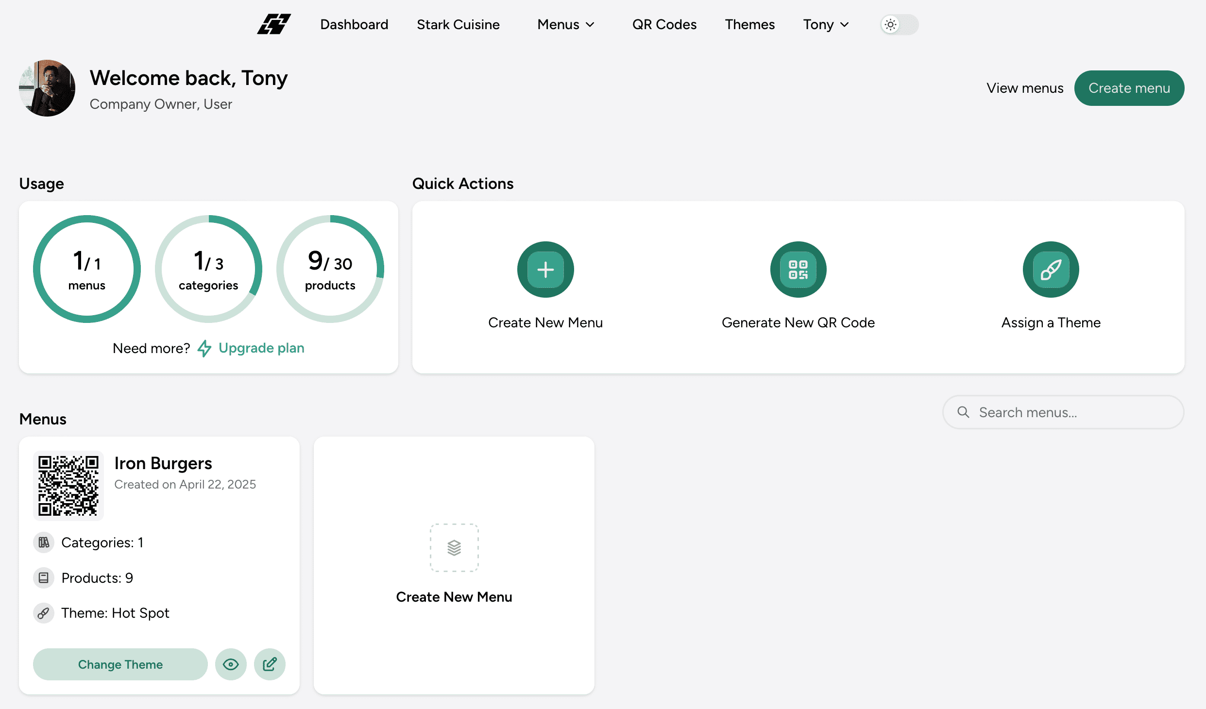 Dashboard Screenshot
